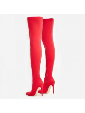 Accueil Chaussures femme cuissardes rouge lycra taille 38 destockage -- HouseOfPeople.fr