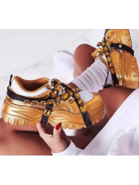 CHAUSSURES BASKET JEWELS GOLD -- HouseOfPeople.fr