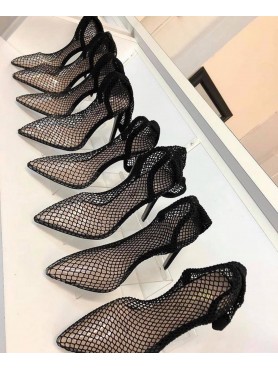 copy of Escarpin résille talon haut chaussures femme destockage taille 36