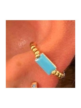 Accueil Bague d'oreille anneau or et pierre turquoise -- HouseOfPeople.fr